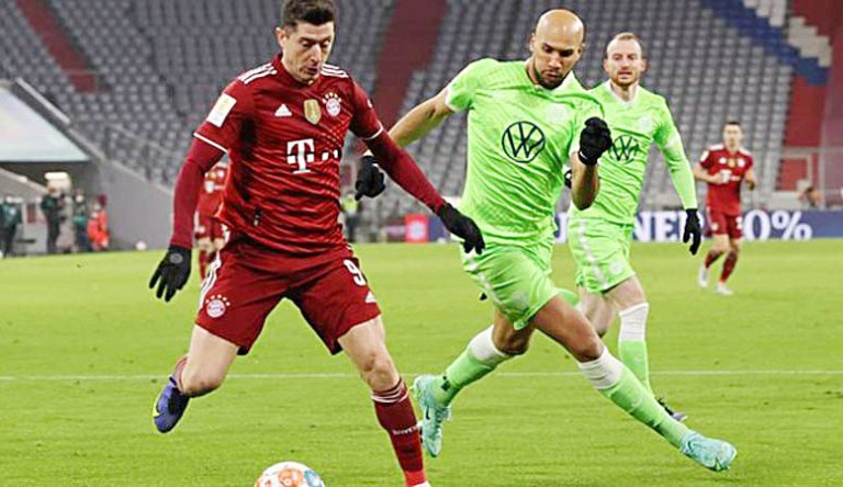 जर्मन बुन्डेसलिगा फुटबलमा उल्भ्सवर्माथि बार्यन म्युनिखको जित