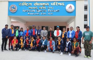 १९औं एशियाली खेलकुदको लागि राखेप सदस्य सचिव घिसिङले गरे कबड्डी टोलीको बिदाइ