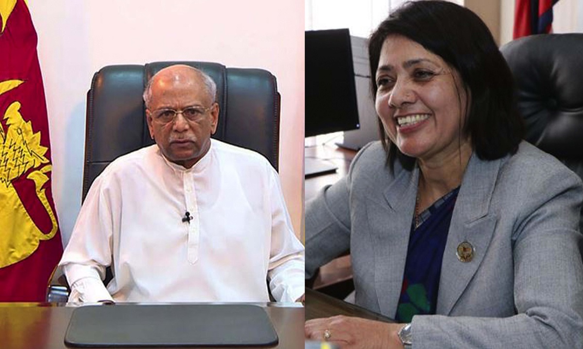 परराष्ट्रमन्त्री पौड्याल र श्रीलङ्काका प्रधानमन्त्री गुणबद्र्धनेबीच भेटवार्ता