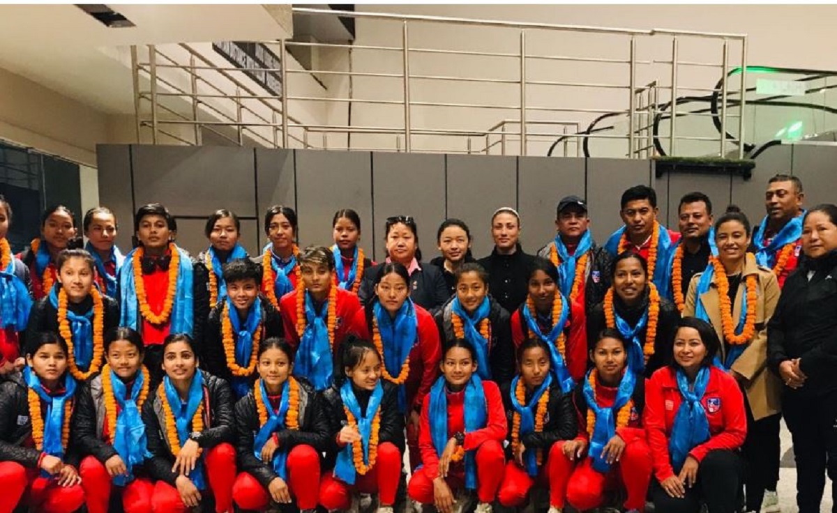 आज एएफसी यू–२० महिला टोली स्वदेश फर्किए