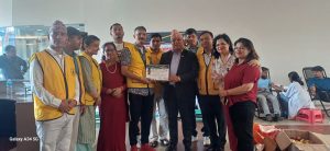 लायन्स क्लब अफ काठमाडौं ग्लोबल टाउनद्वारा आयोजित रक्तदान&hellip;